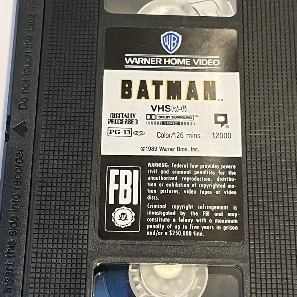 Batman VHS 1989 Michael Keaton Jack‎ Nicholson